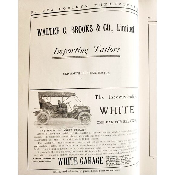 1907 The Financier Harvard Pi Eta Theatrical Play Program Book PB Musical DWS12C - Picture 9 of 9